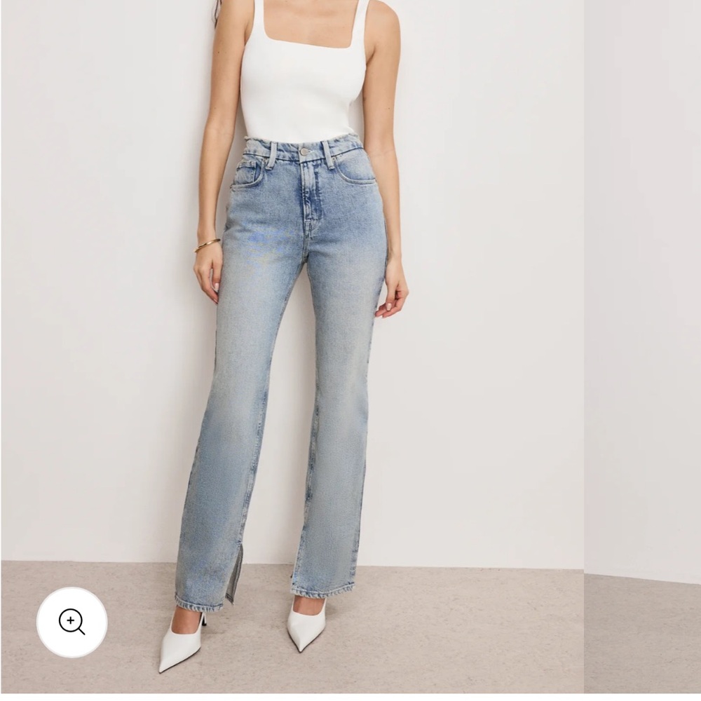 GOOD AMERICAN Good Icon Straight High Rise Jeans